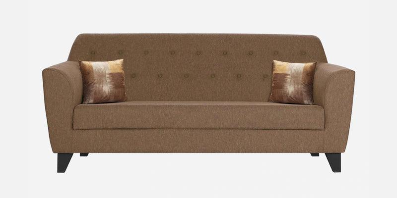 Fabric 3 Seater Sofa In Brown Colour - Ouch Cart 