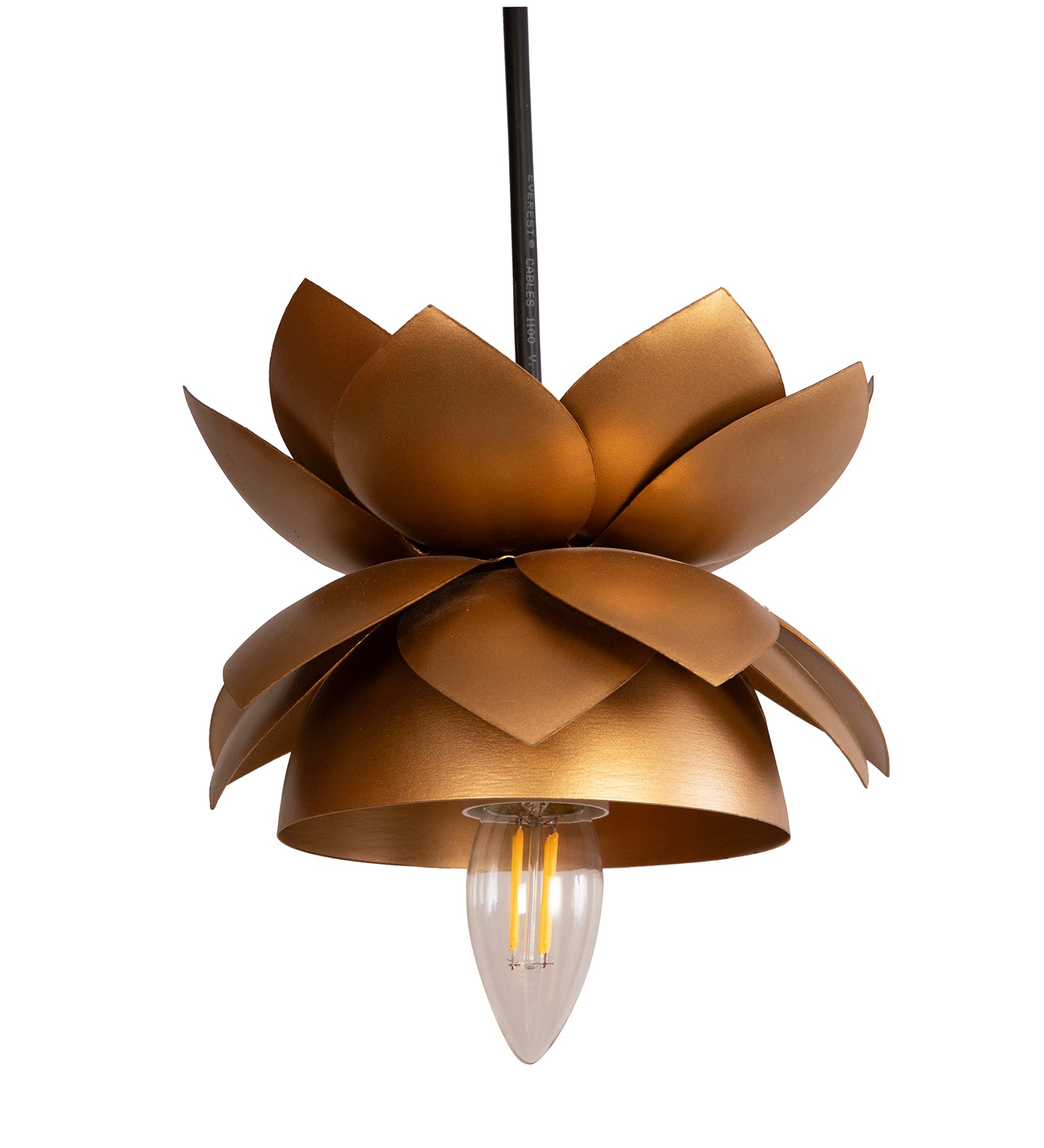 Lotus Pendant Gold Light By Shoppeefry