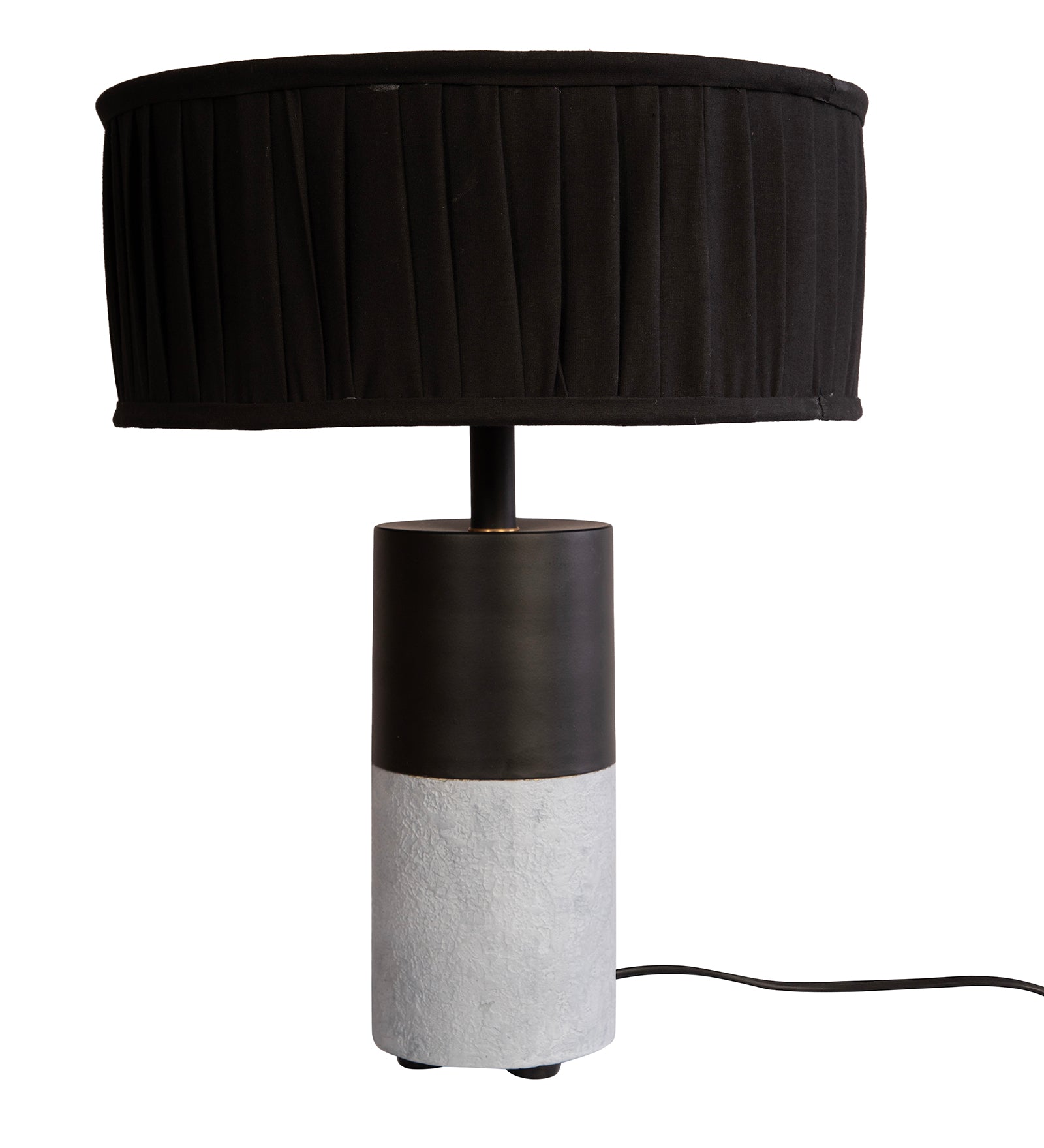 Concrete Drum Table Lamp By Shoppeefry
