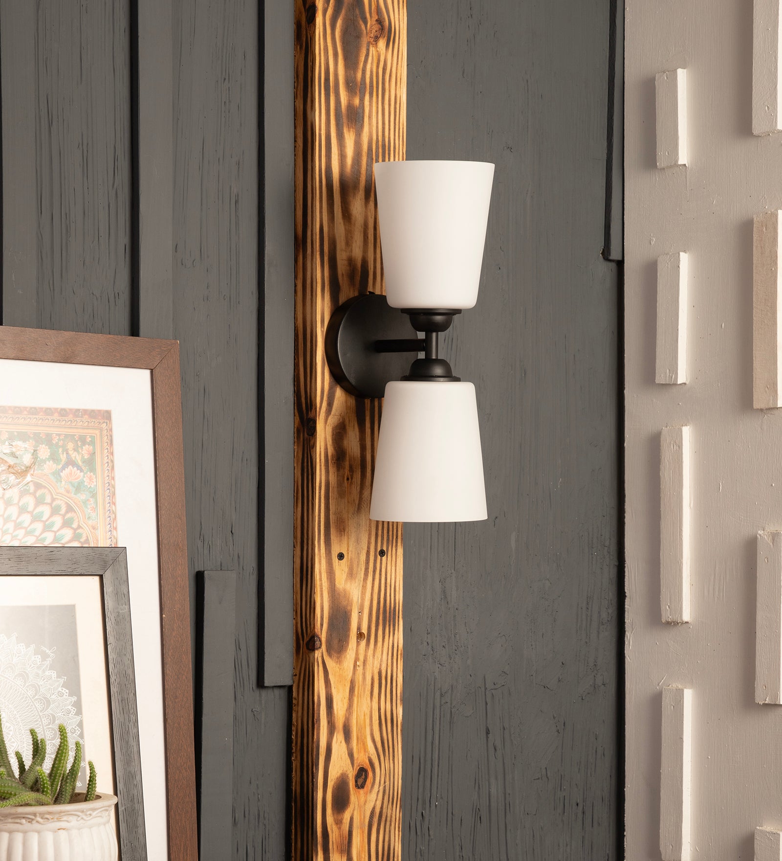 Houghton 2 Glass Wall Light By Shoppeefry