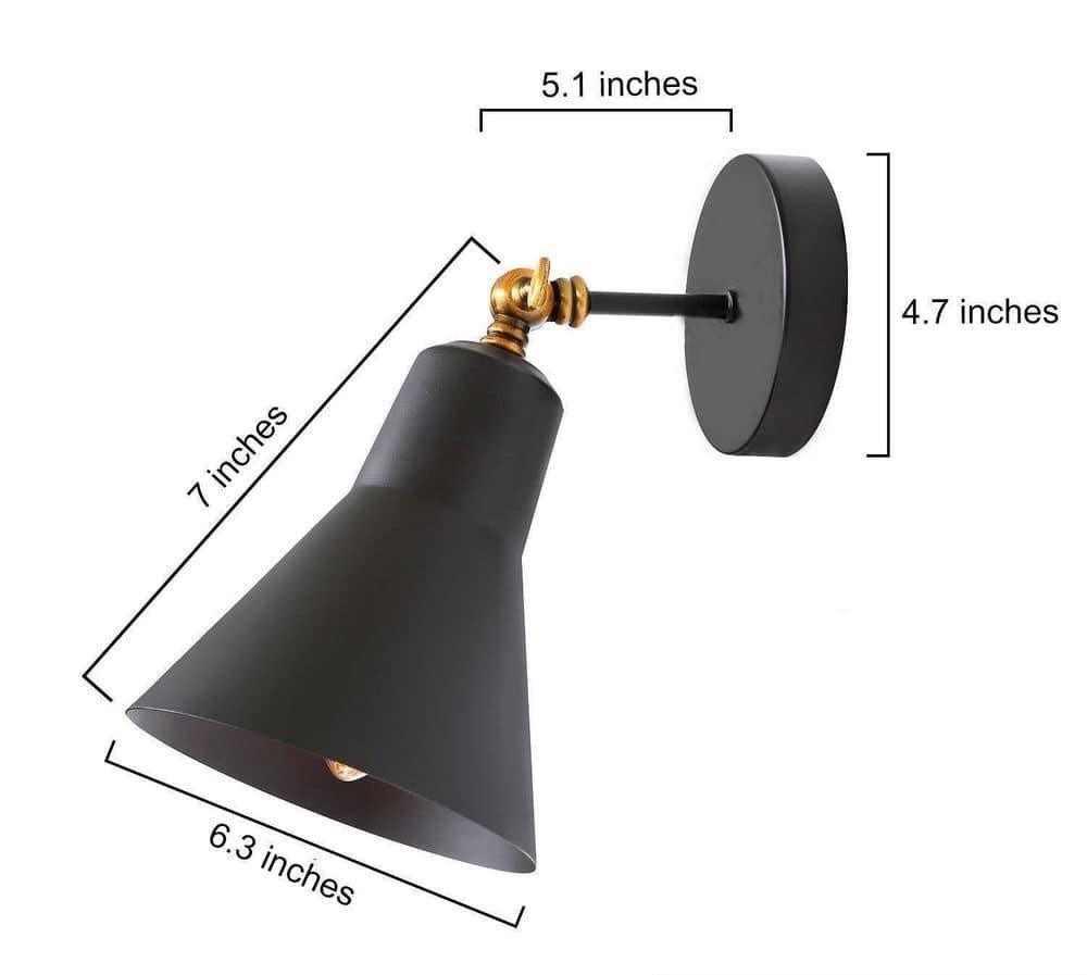 Industrial Black Metal Wall Light By SS Lightings - Ouch Cart 