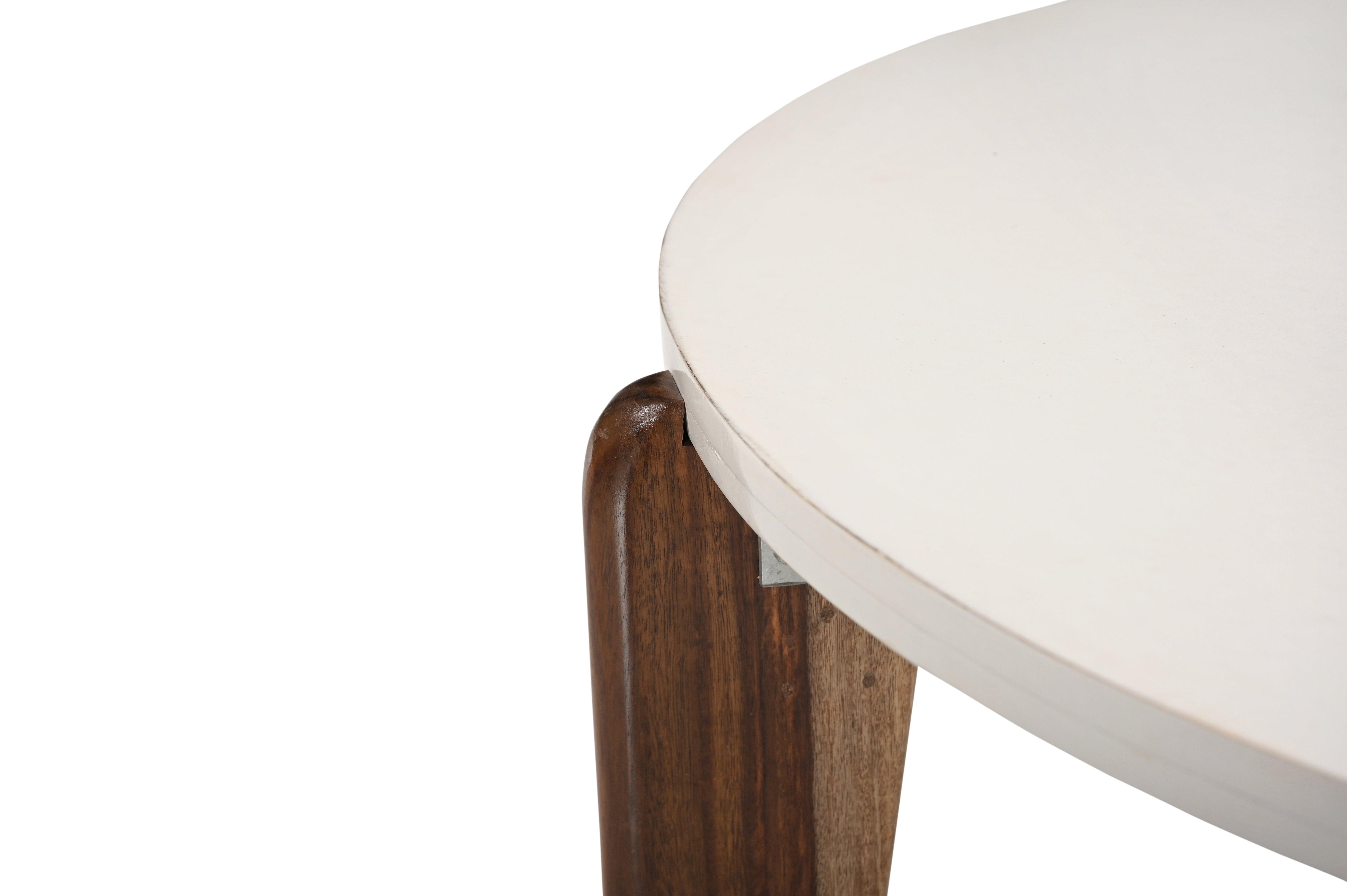 Macc MDF And Sheesham Wood Coffee Table In White