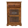 Sheesham Wood One Drawer Crockery Cabinet Small In Honey Finish
