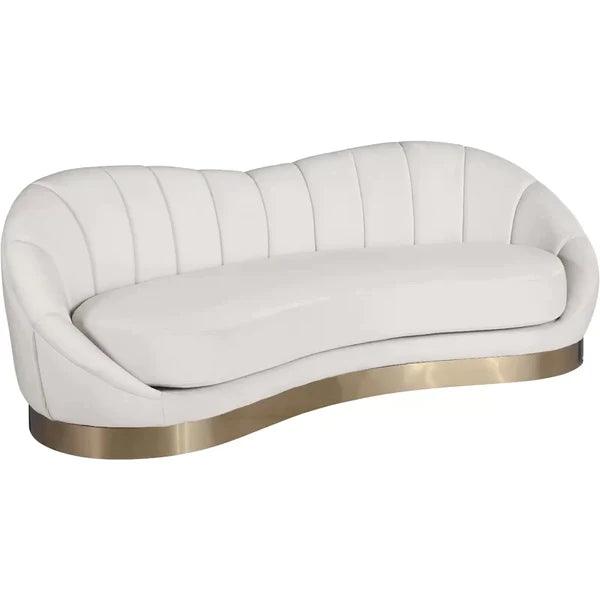 Velvet Curved Sofa - Ouch Cart 