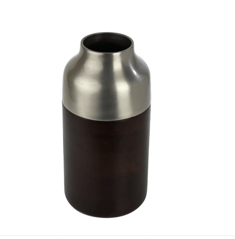 Silver Deidra Paco (Small) Metal Table Vase, - Ouch Cart 