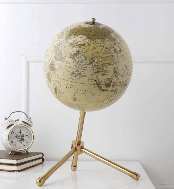 Tilt Cream Globe iron Table Accent, - Ouch Cart 