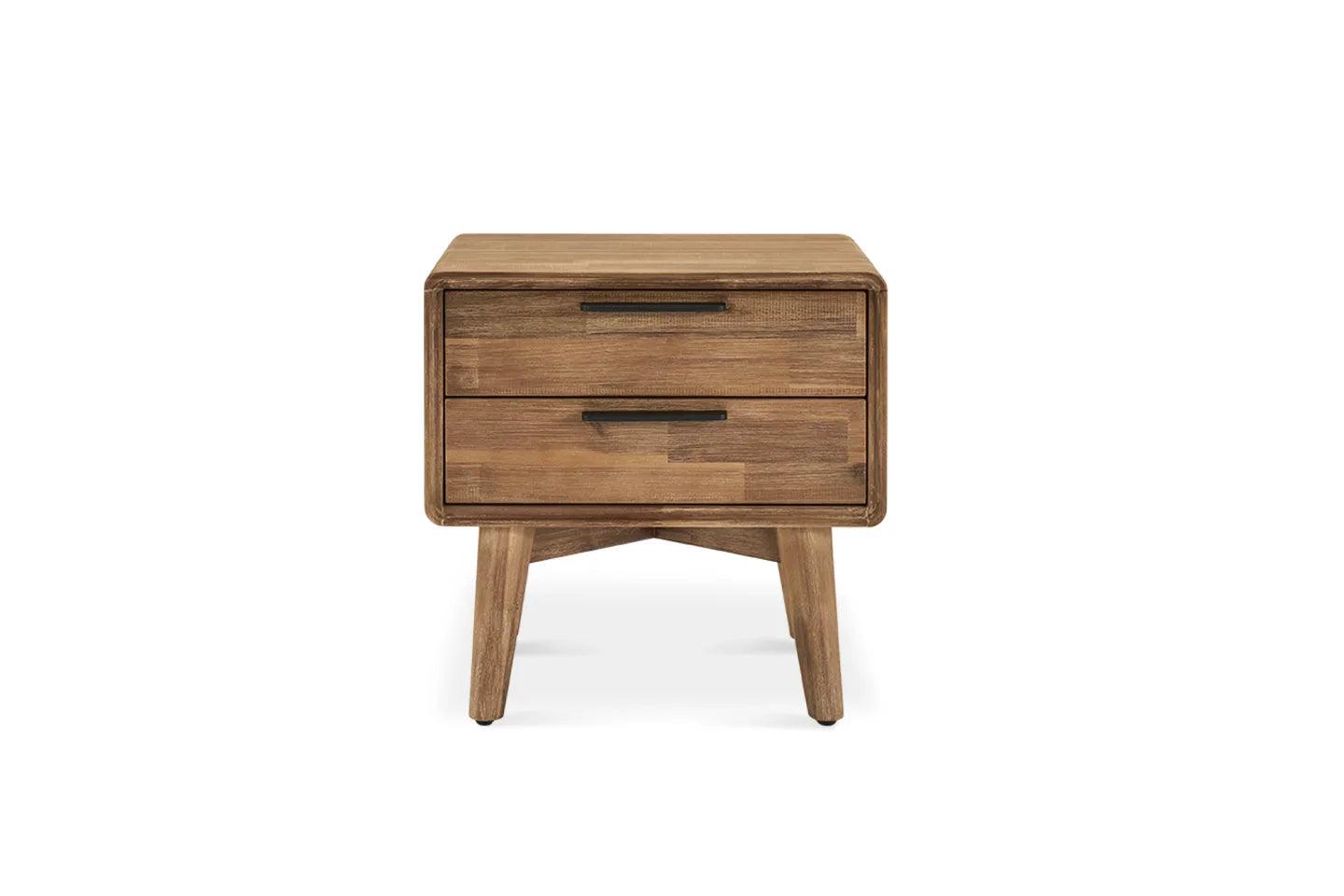 Solid Acacia Wood Seb Nightstand - Ouch Cart 