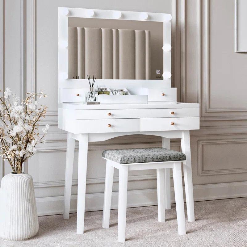 Evegny Dressing Table with Mirror - Ouch Cart 