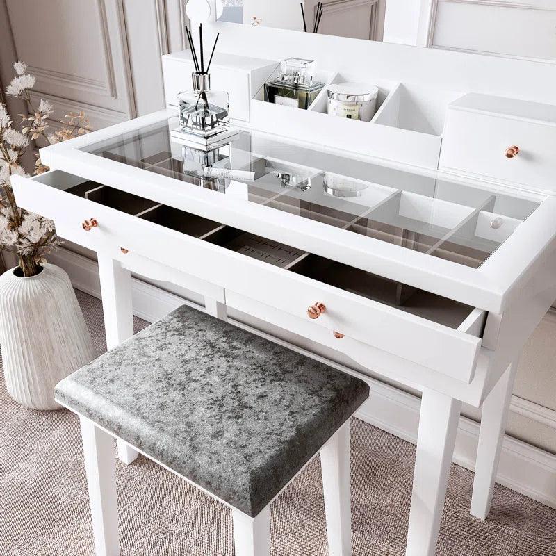 Evegny Dressing Table with Mirror - Ouch Cart 