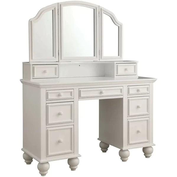 Zoomen Drop Vanity modern dressing table designs for bedroom with miroor with stool - Ouch Cart 