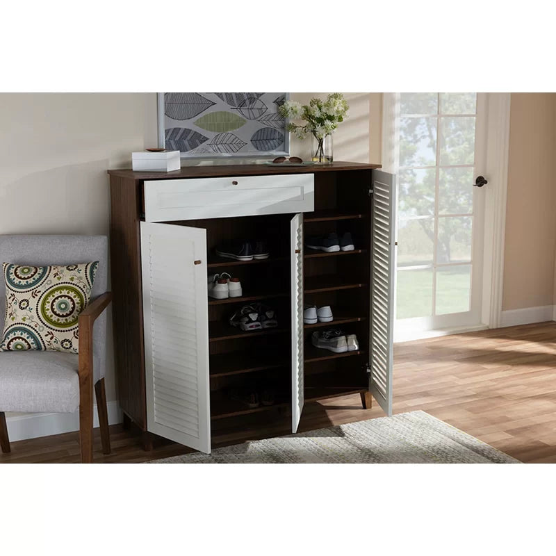 Contemporary Storage Cabinet with Spacious Shelves and Sleek Design