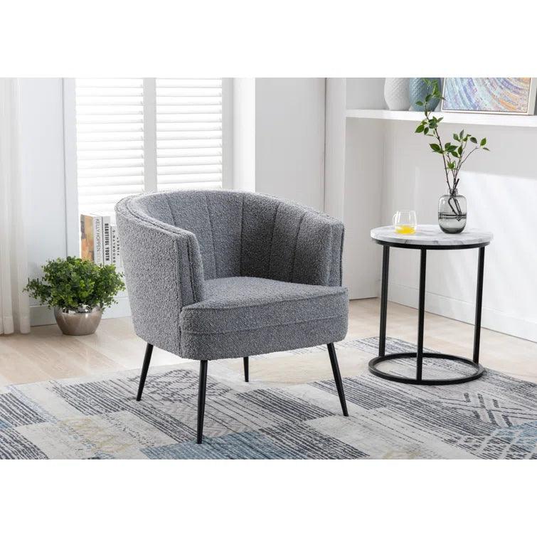 Shona Velvet Barrel Chair - Ouch Cart 