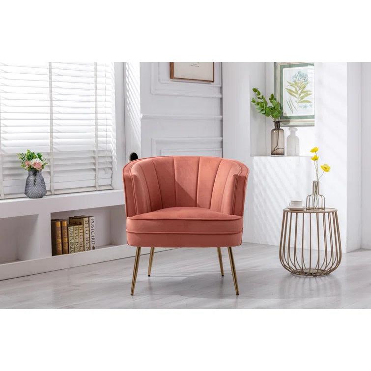 Shona Velvet Barrel Chair - Ouch Cart 