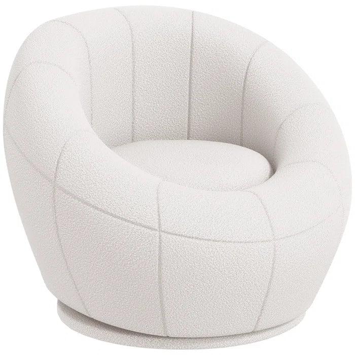 Siilata Upholstered Swivel Barrel Chair - Ouch Cart 