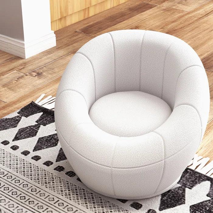 Siilata Upholstered Swivel Barrel Chair