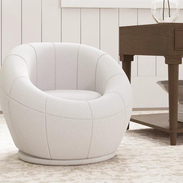 Siilata Upholstered Swivel Barrel Chair