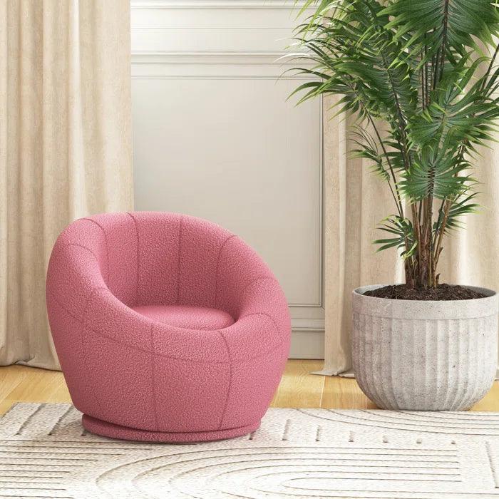 Siilata Upholstered Swivel Barrel Chair