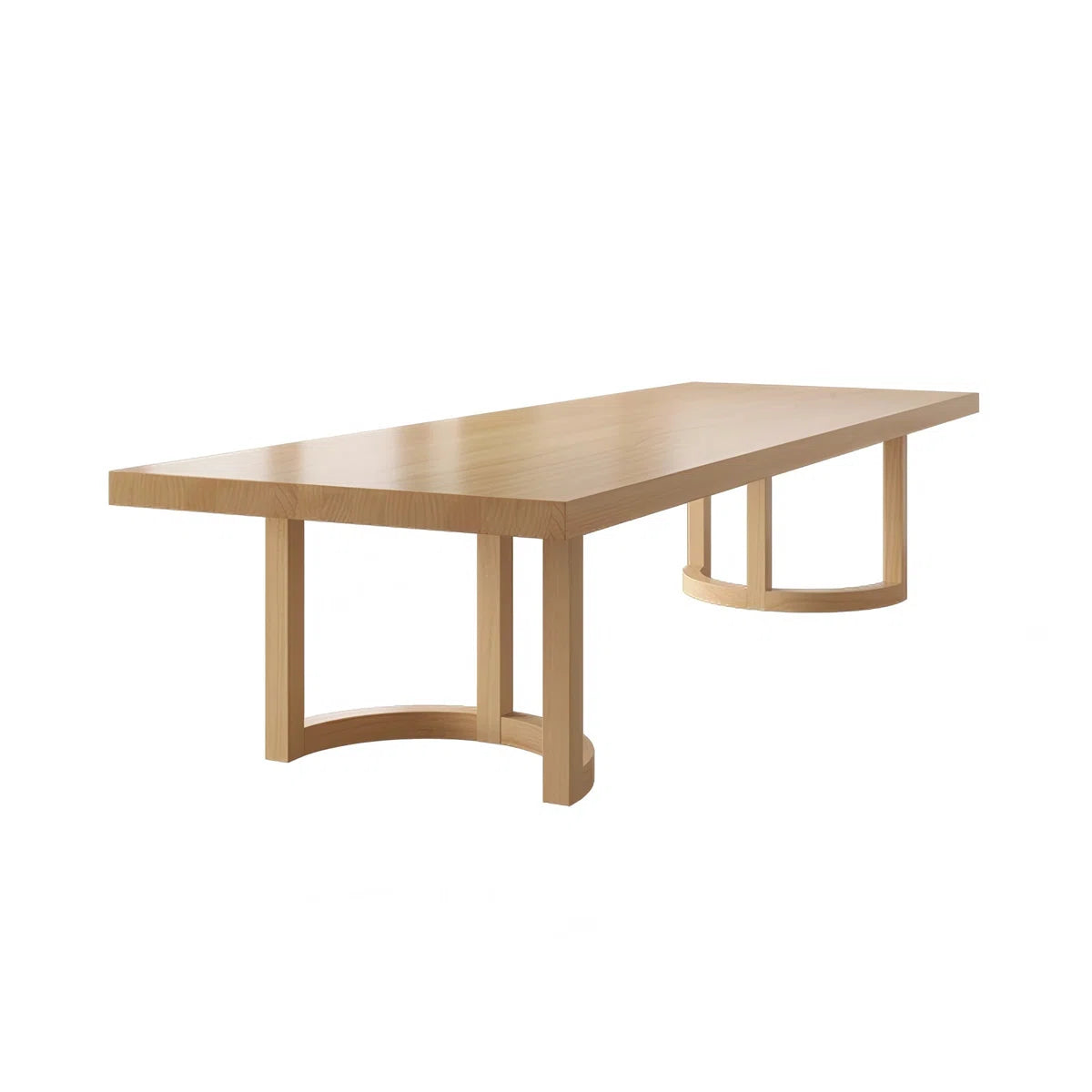 Simple Rectangular Solid Wood Conference Table- OUCH CART 