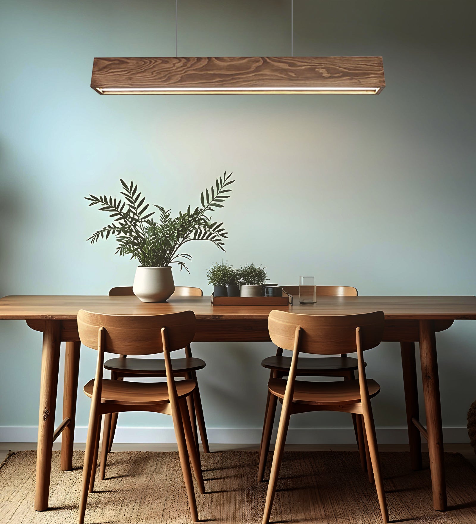 Sirius 36 Brown Wooden LED Hanging Lamp