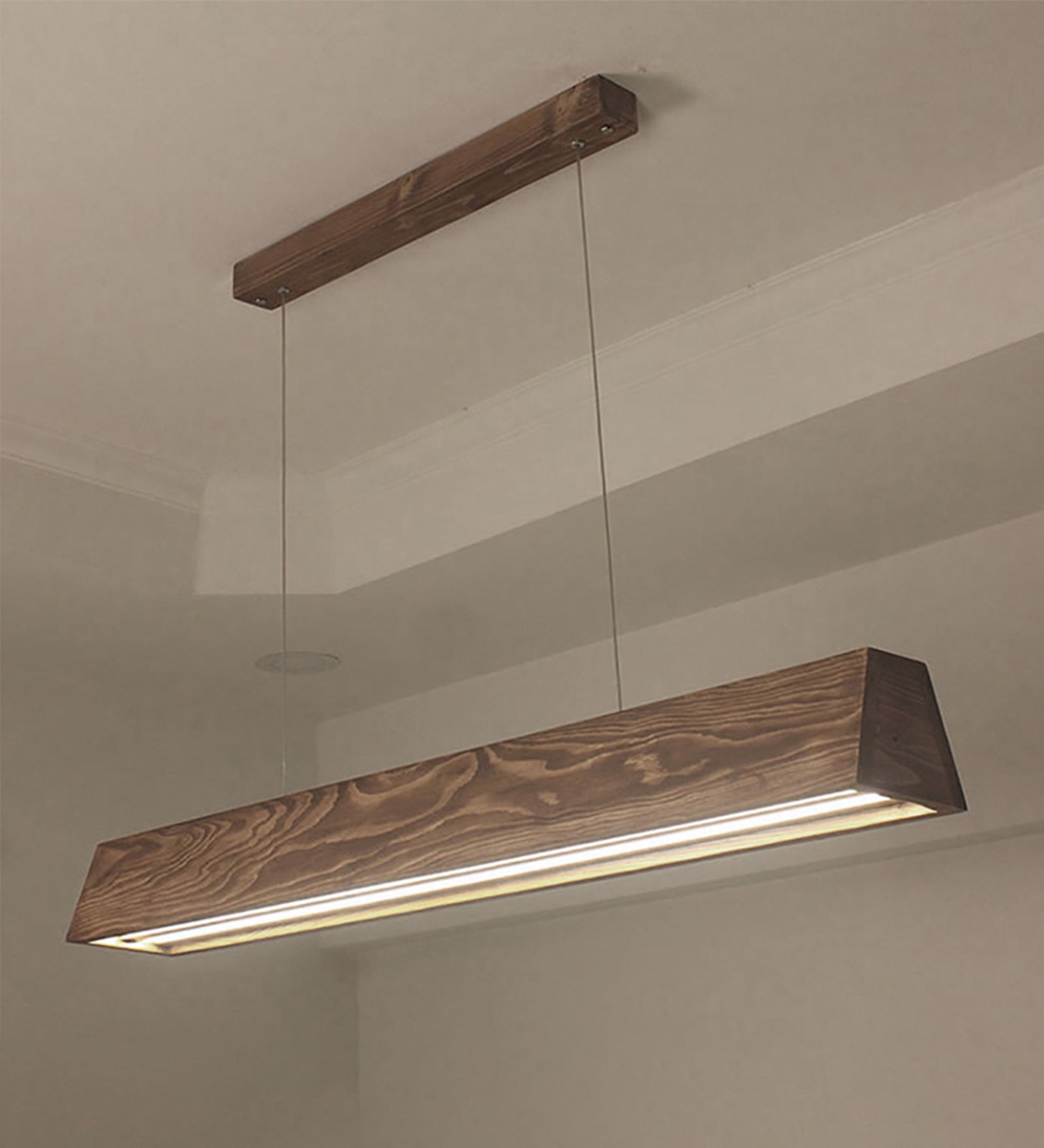 Sirius 36 Brown Wooden LED Hanging Lamp