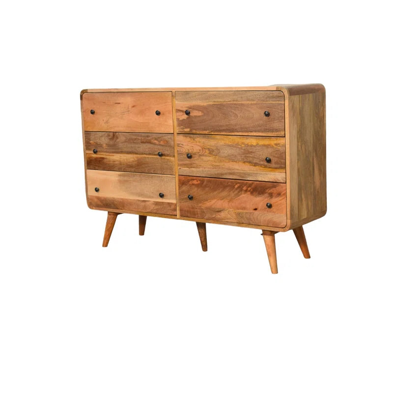 Jagger Solid Wood 6 - Drawer Rectangle Accent Chest