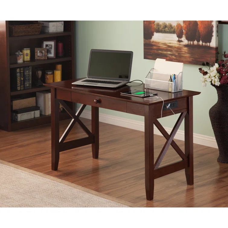 Timeless Craftsmanship: Wood Writing Desk for a Classic Workspace"