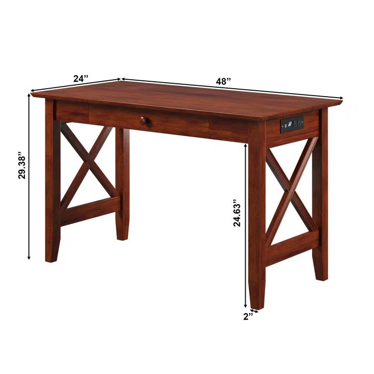 Timeless Craftsmanship: Wood Writing Desk for a Classic Workspace"