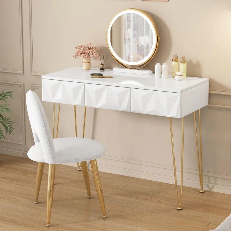 Fernanda Dressing Table with Mirror - Ouch Cart 