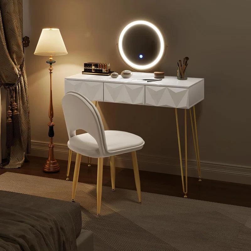 Fernanda Dressing Table with Mirror - Ouch Cart 