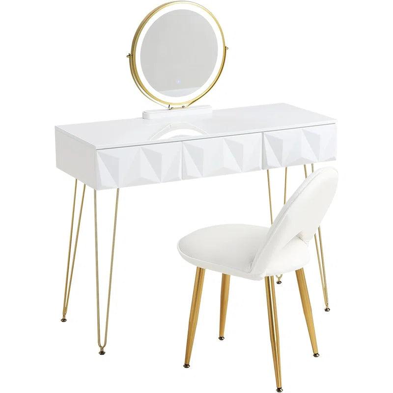 Fernanda Dressing Table with Mirror - Ouch Cart 