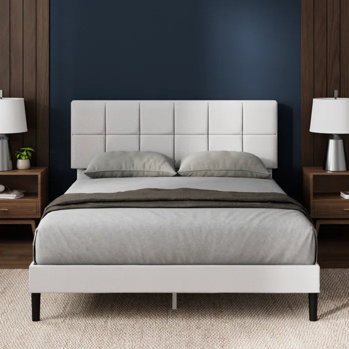 Suhavi Contemporary Modern Tufted Upholstered Platform Bed