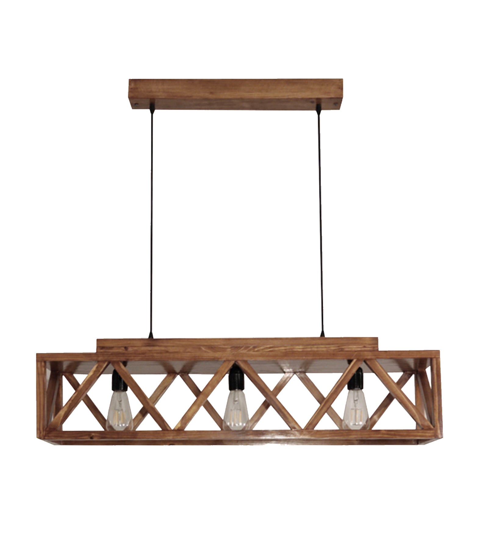 Symmetric Centrum Wooden Series Hanging Lamp (BULB NOT INCLUDED)