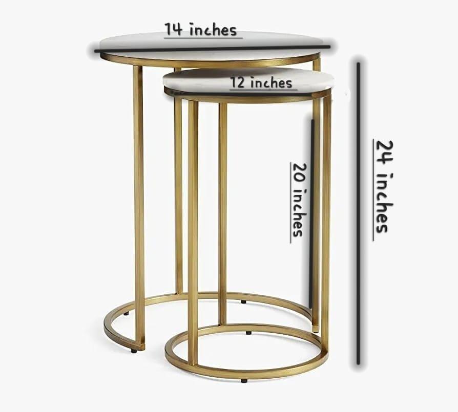 Adroit Elegant Sofa Side Nesting Tables - Ouch Cart 