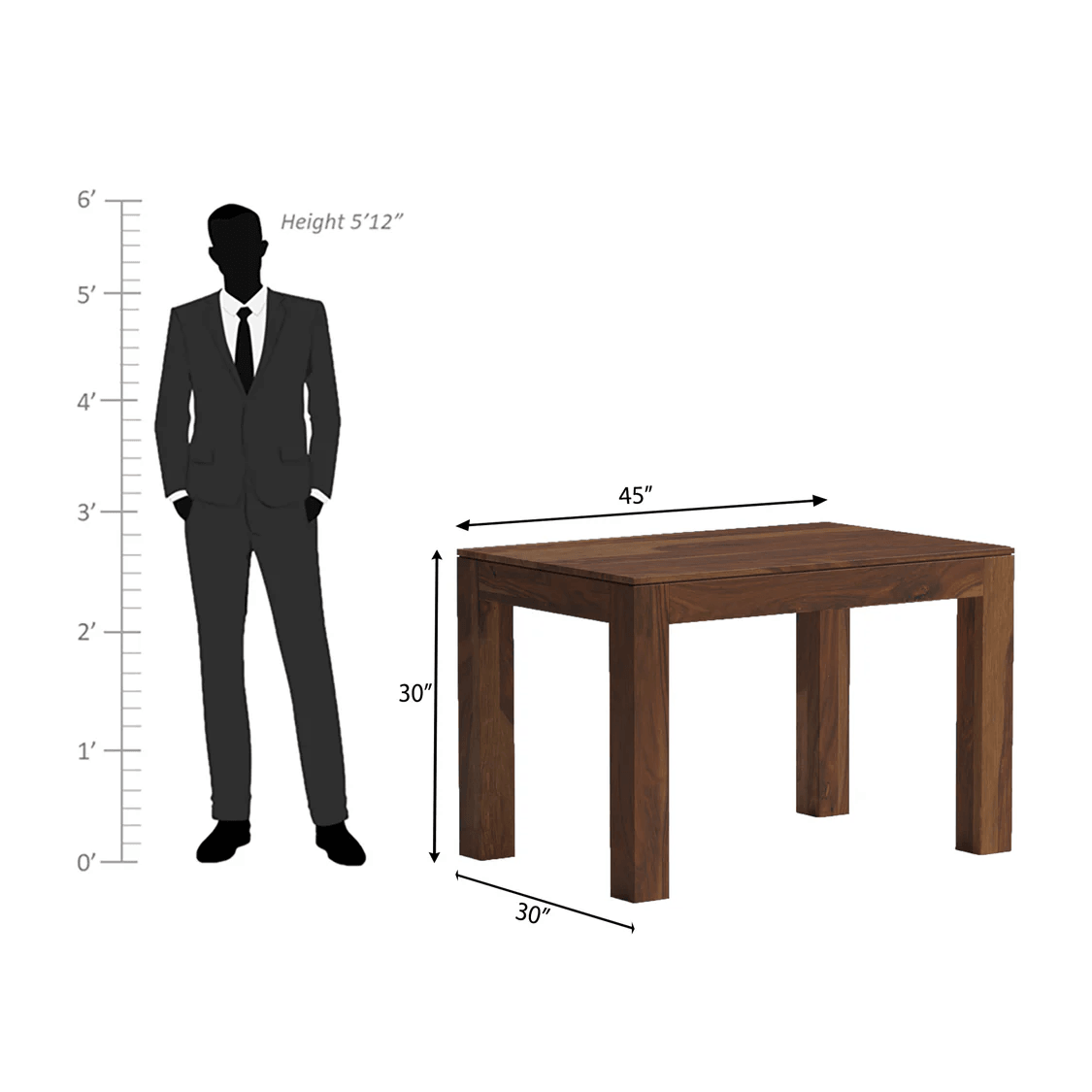 Mauro Sheesham Wood Dining Table Set In Light Honey Finish - Ouch Cart 