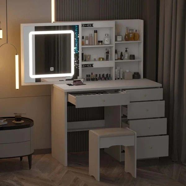 Trivia Vanity modern dressing table designs for bedroom dressing table mirror with lights - Ouch Cart 