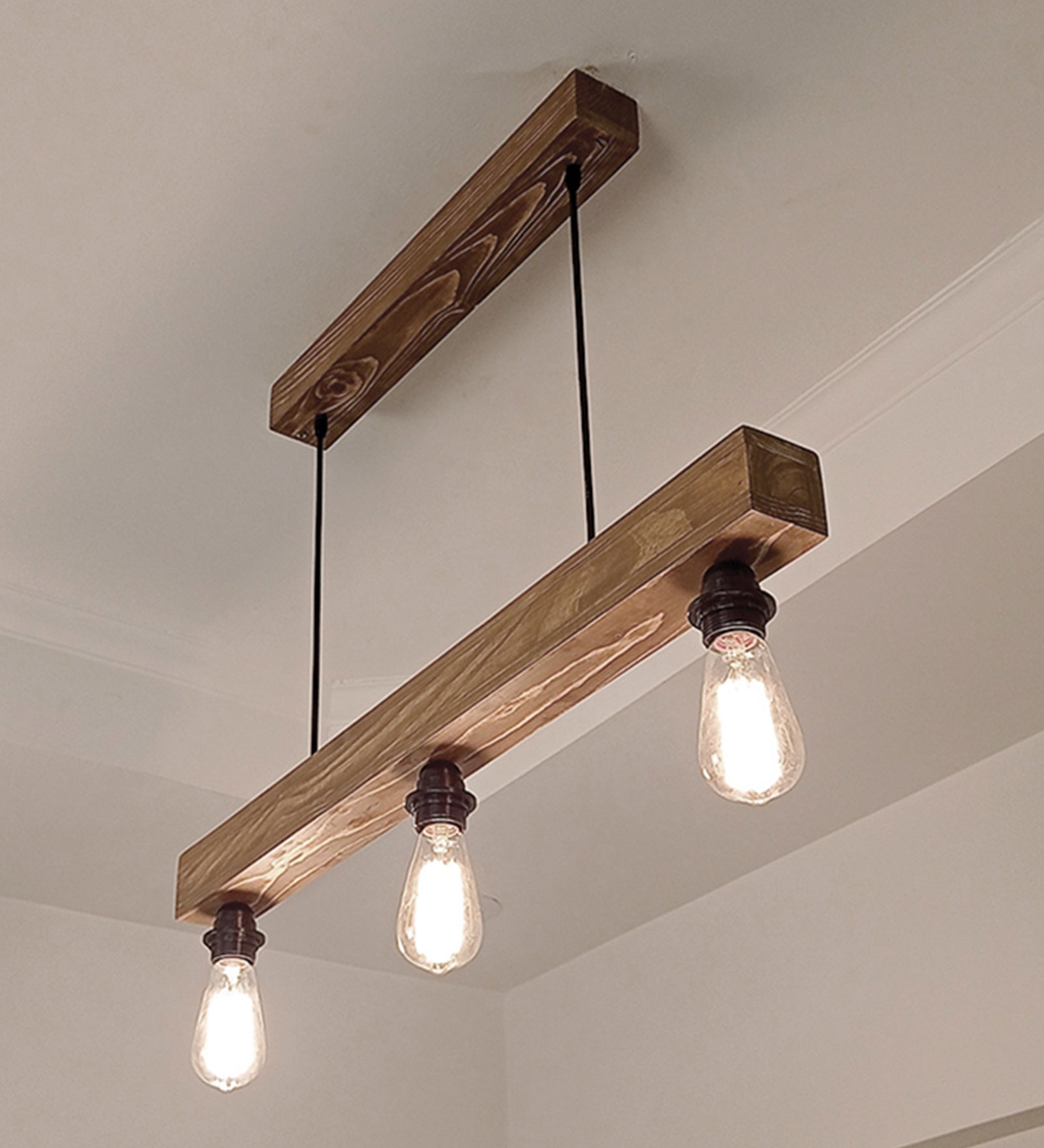 Tavern Brown Wooden Series Hanging Lamp (BULB NOT INCLUDED)