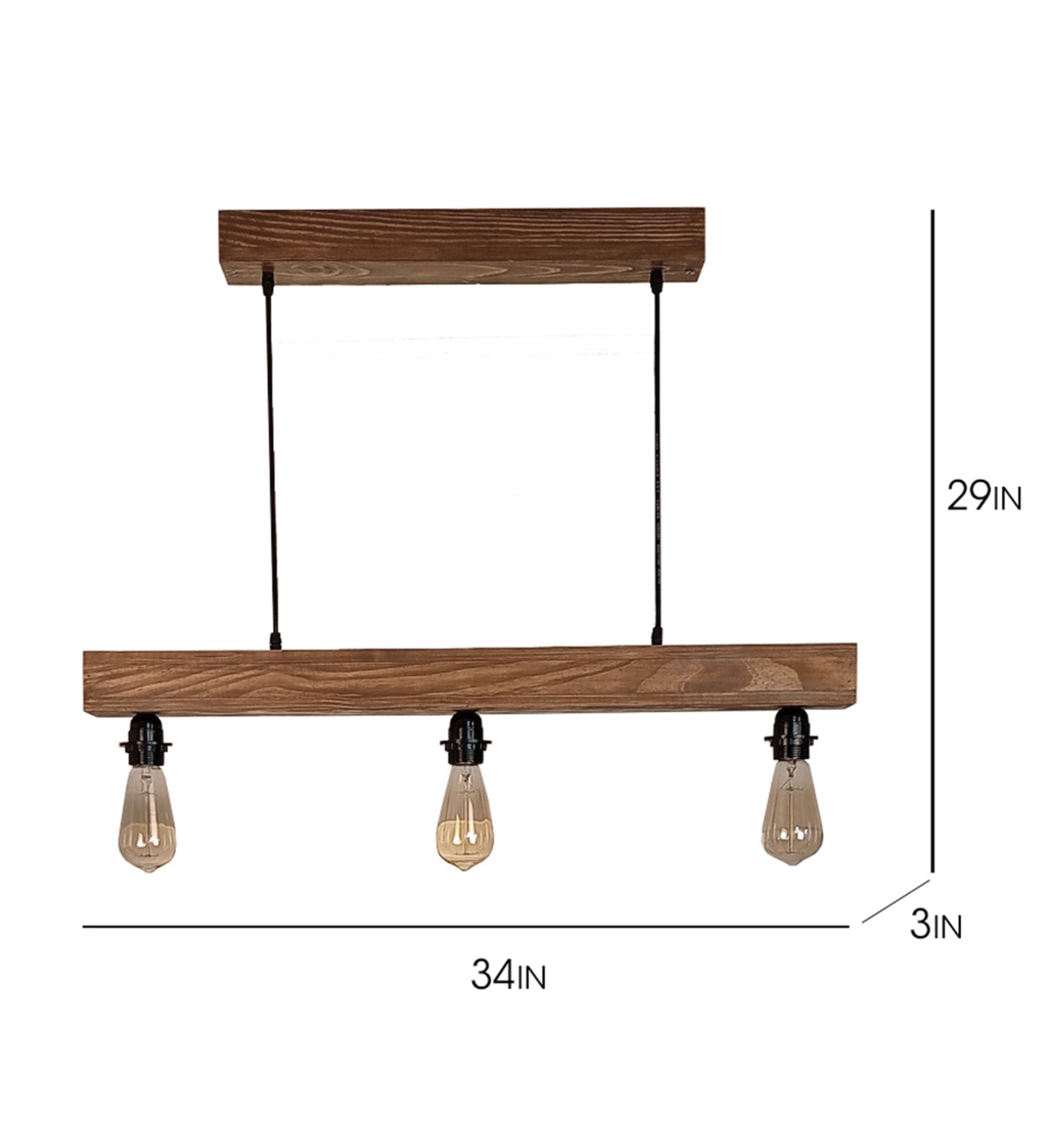 Tavern Brown Wooden Series Hanging Lamp (BULB NOT INCLUDED)