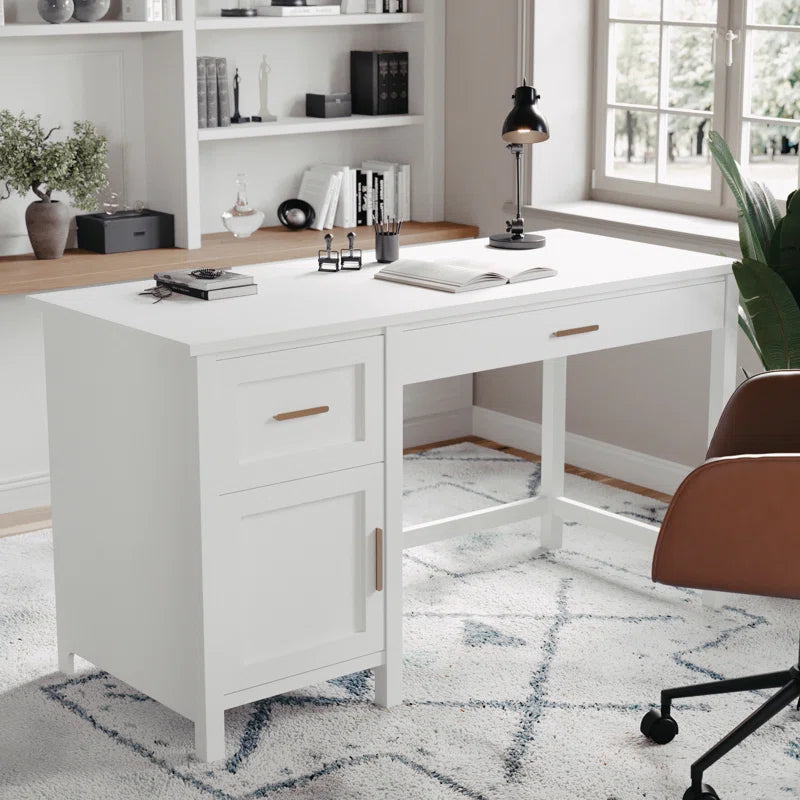 Martha Stewart Shaker Style Home Office Desk with Storage