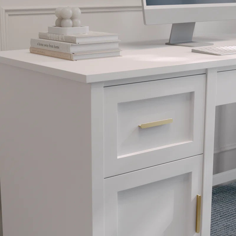 Martha Stewart Shaker Style Home Office Desk with Storage