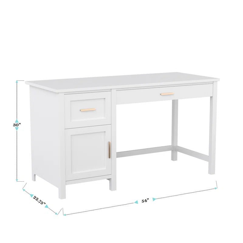 Martha Stewart Shaker Style Home Office Desk with Storage