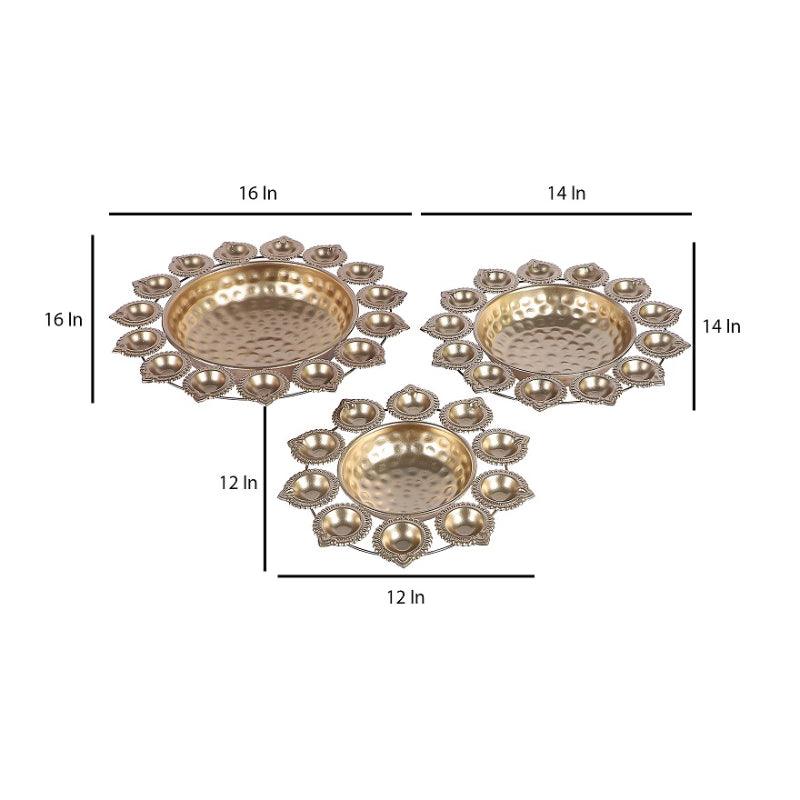 FLORAL DESIGN TEALIGHT URLI | SET OF 3 - Ouch Cart 