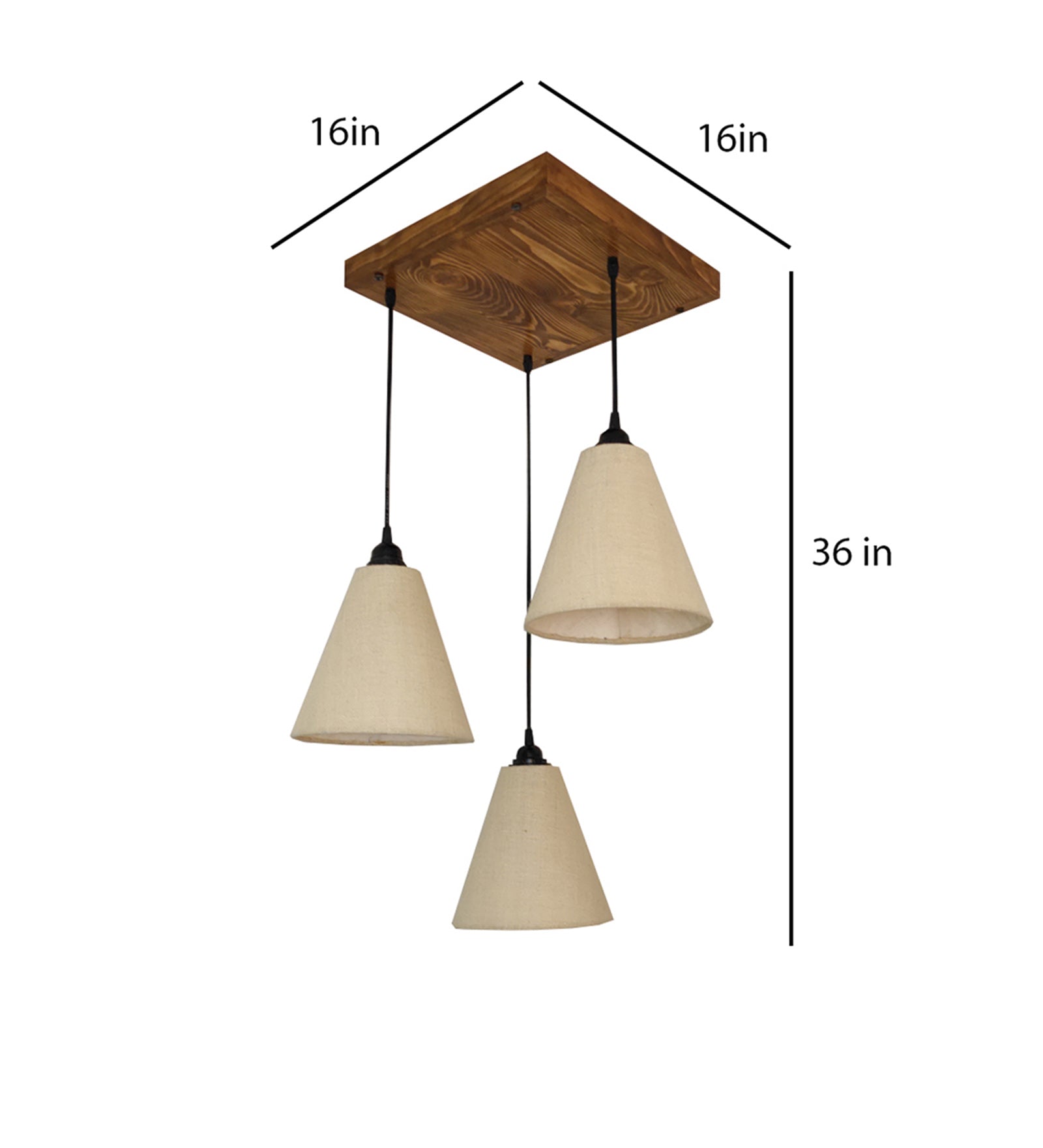 Terzo Beige Cluster Hanging Lamp (BULB NOT INCLUDED)