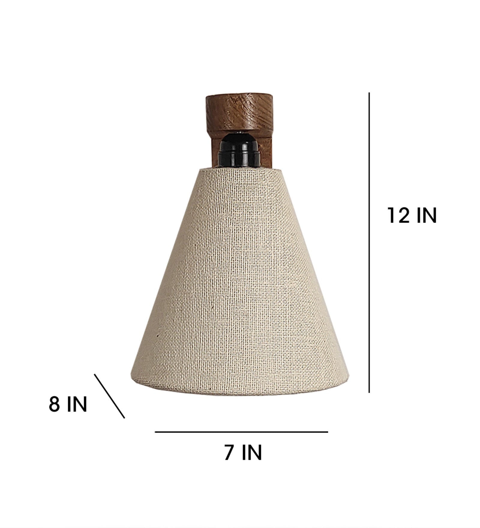 Terzo Brown Wooden Wall Light (BULB NOT INCLUDED)