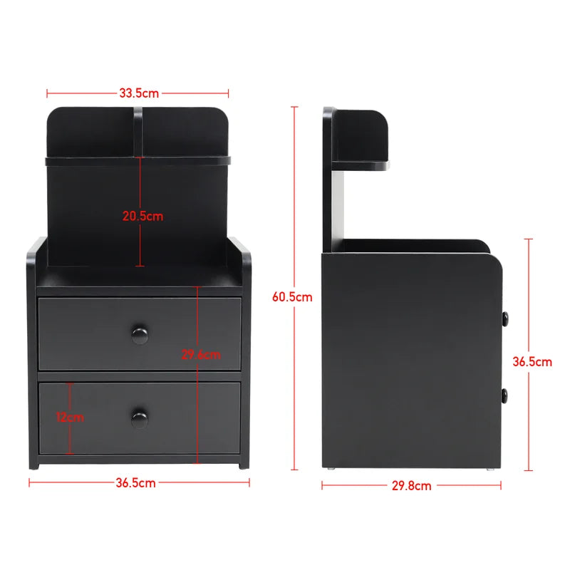 Yasser Manufactured Wood Bedside Table