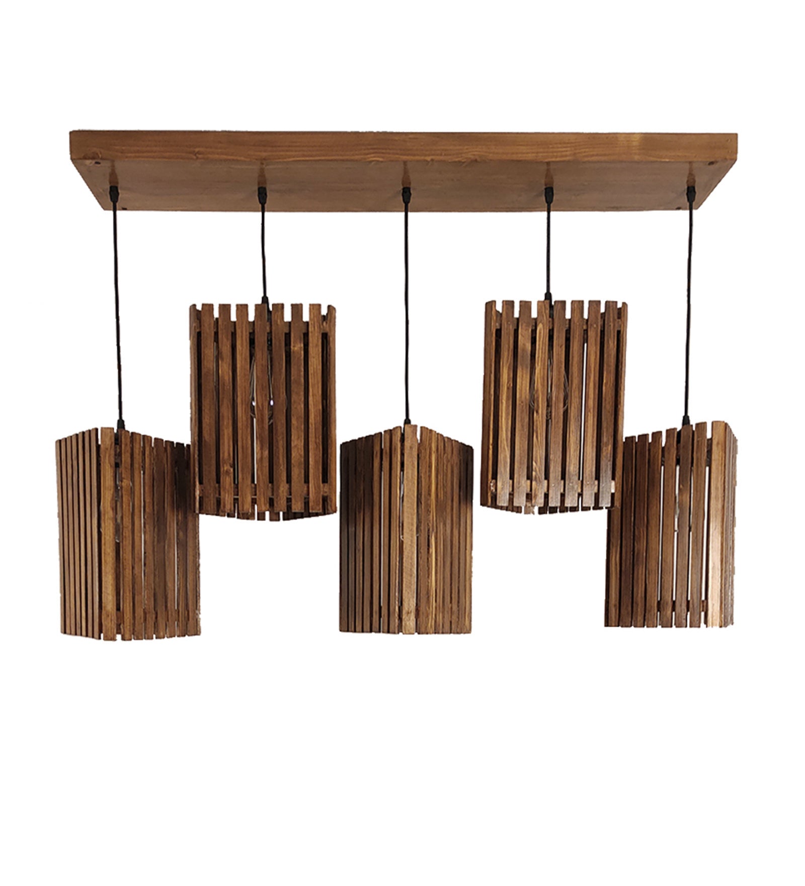 Trikona Brown 5 Series Hanging Lamp (BULB NOT INCLUDED)