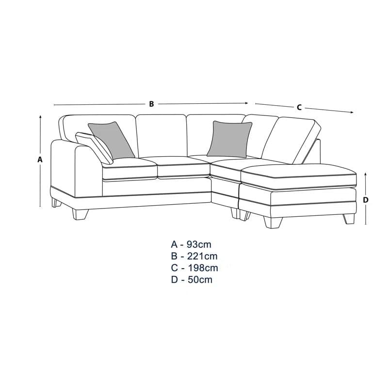 Trixie 3 - Piece Upholstered Corner Sofa - Ouch Cart 