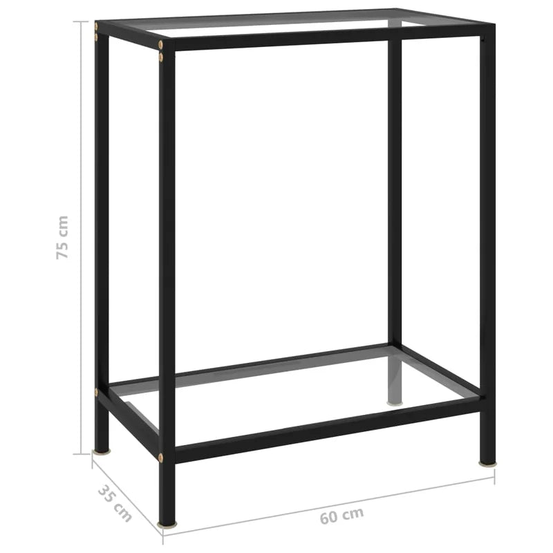 Luca 60cm Glass Top Console Table