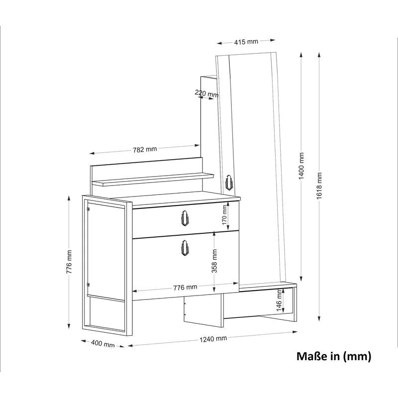 Mario Dressing Table with Mirror - Ouch Cart 
