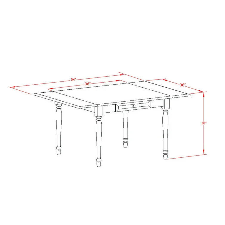 Extendable Solid Wood Dining Set