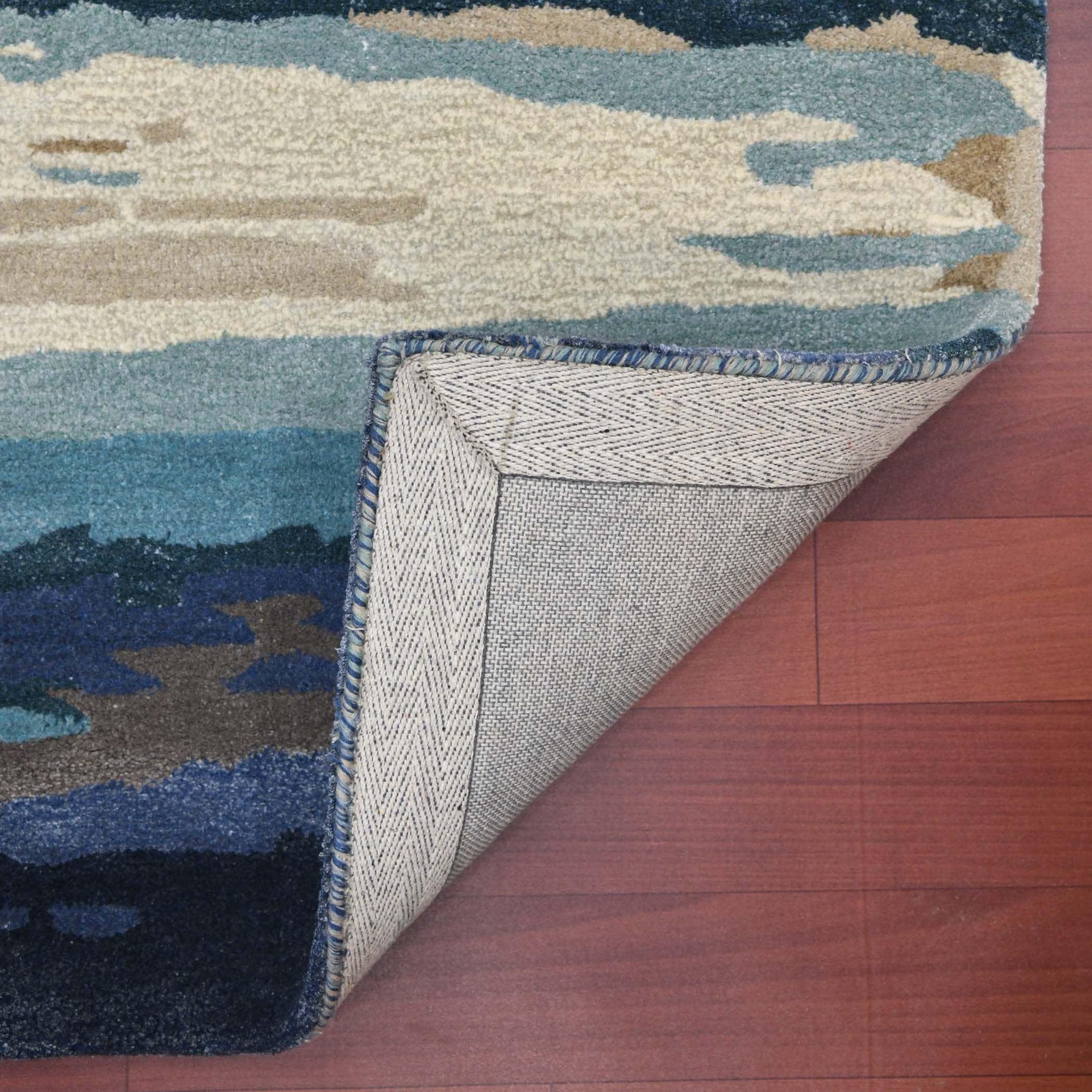 Emerald Wool & Viscose Dream Scape 5x8 Feet Hand-Tufted Carpet - Rug - Ouch Cart 